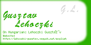 gusztav lehoczki business card
